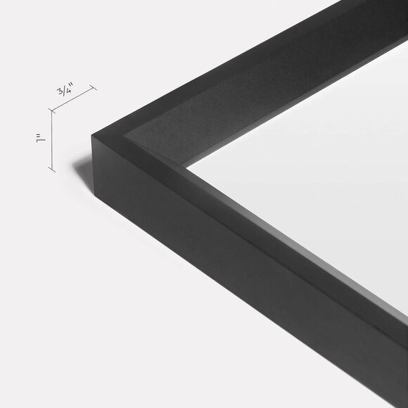 16x24 Black Picture Frame – Beveled Modern Design – Wall Mount Photo or Art Disp - Picture 4 of 10